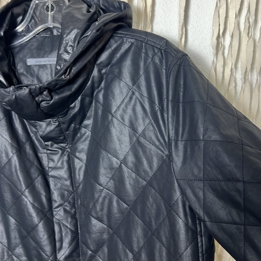 John Varvatos Zip Front Quilted Hoodie Jacket Size 48(S/M) - Picture 11 of 14